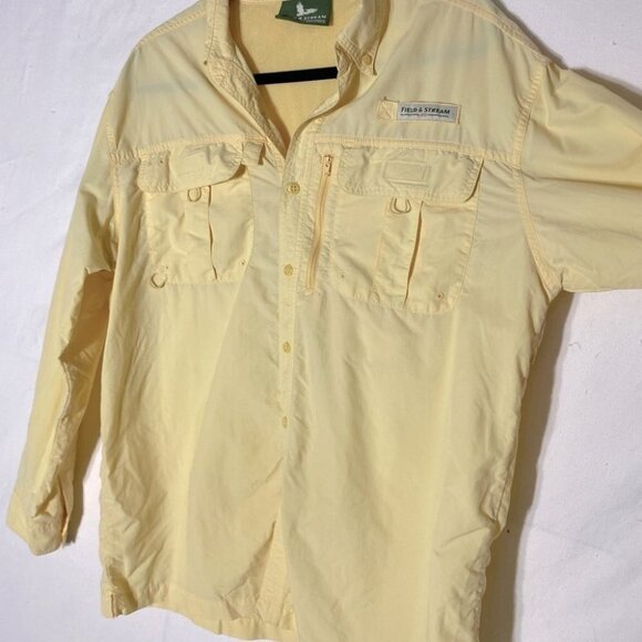 Field & Stream Yellow Button Up Fishing Shirt L - Picture 7 of 10